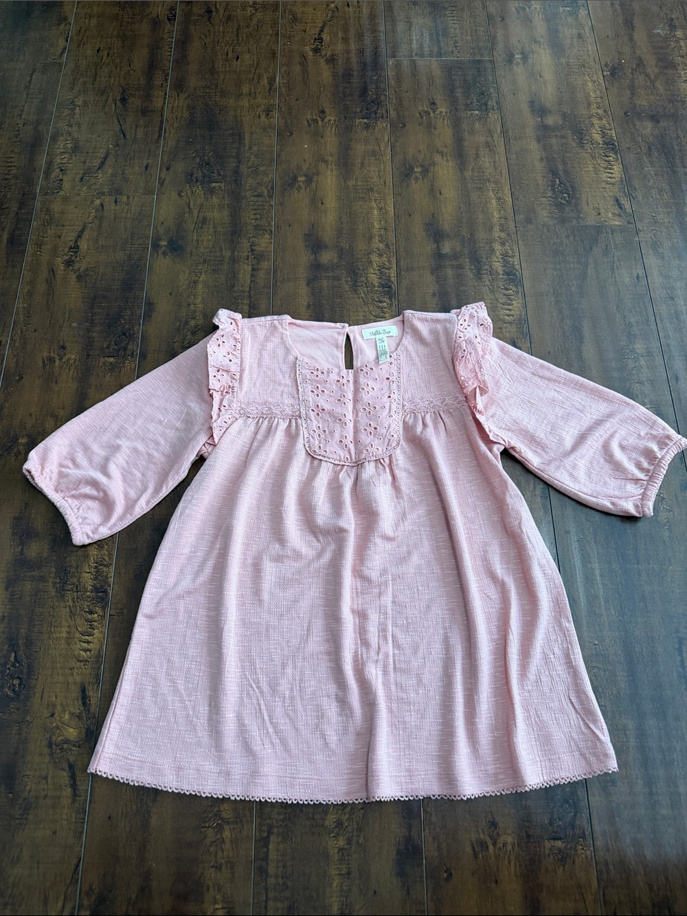 Matilda Jane Pale Pink Eyelet Ruffle Tunic